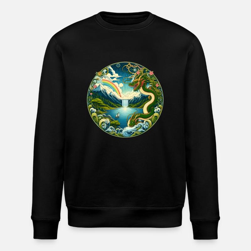 Chinesisches Märchen - Stanley/Stella Unisex Bio-Sweatshirt ROLLER - Schwarz