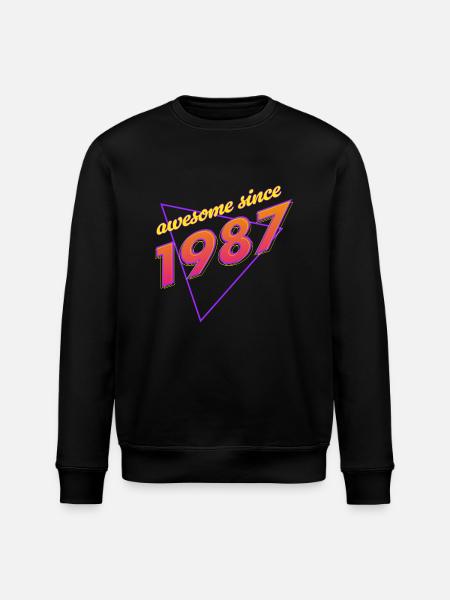 Rétro - Awesome since 1987 - Sweat bio ROLLER Stanley/Stella Unisexe - noir