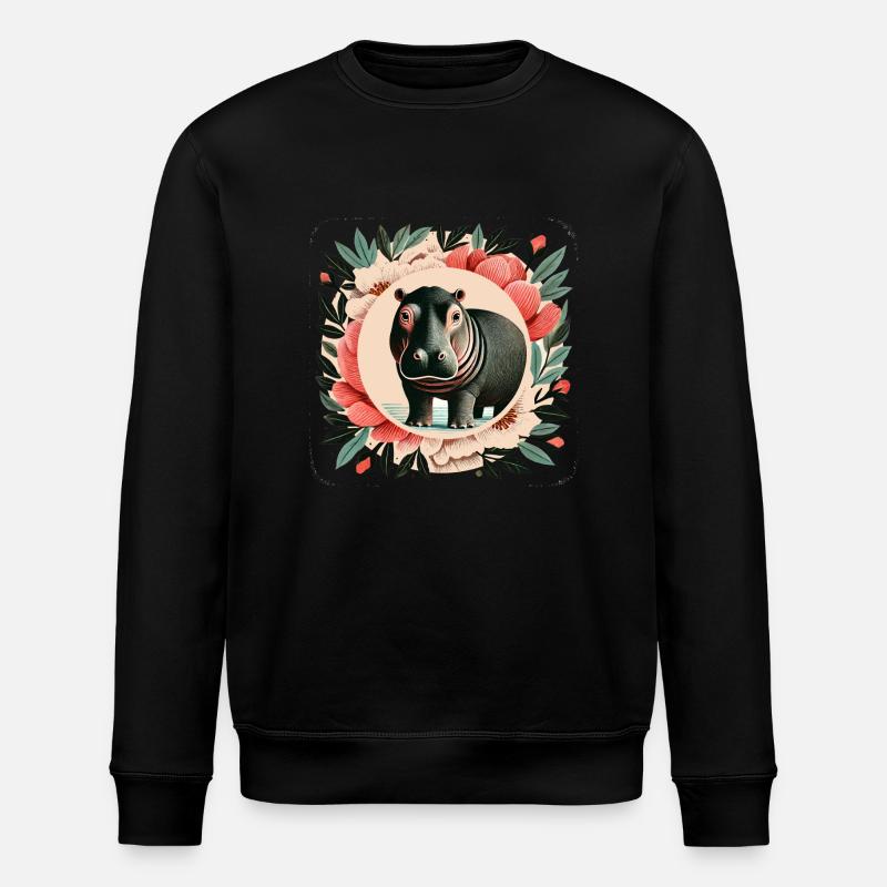 Nilpferd - Stanley/Stella Unisex Bio-Sweatshirt ROLLER - Schwarz