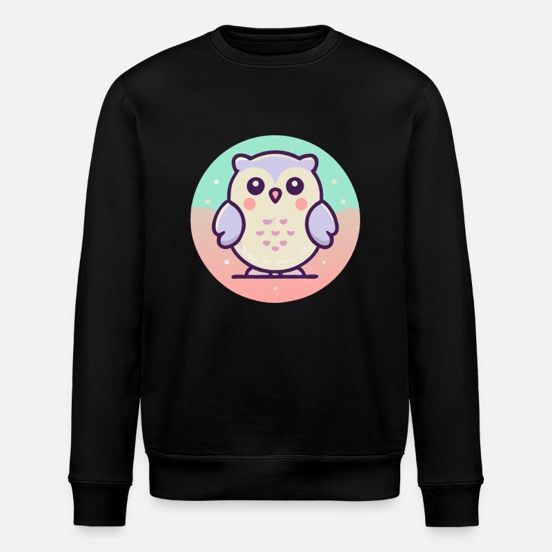Owl - Stanley/Stella ROLLER Unisex Organic Sweatshirt - black