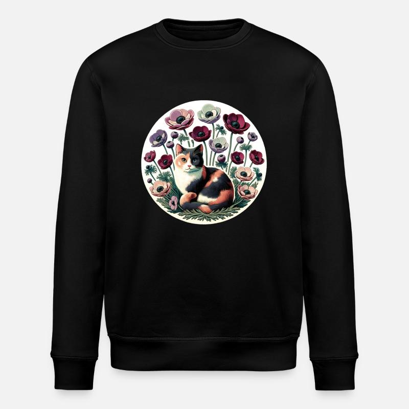Chat calicot - Sweat bio ROLLER Stanley/Stella Unisexe - noir