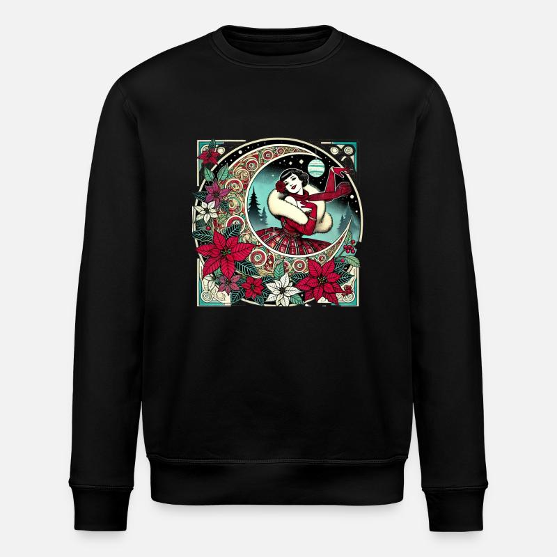 Weihnachten - Stanley/Stella Unisex Bio-Sweatshirt ROLLER - Schwarz