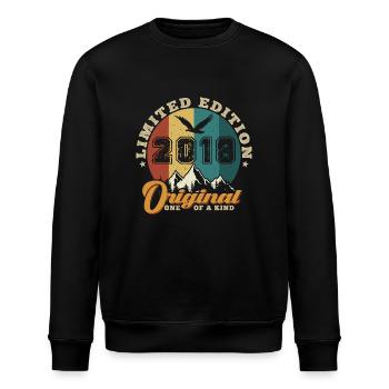 Original 2018 Vintage - Cadeau D’anniversaire 2018 - Sweat bio ROLLER Stanley/Stella Unisexe - noir - Devant - Nik (191cm)