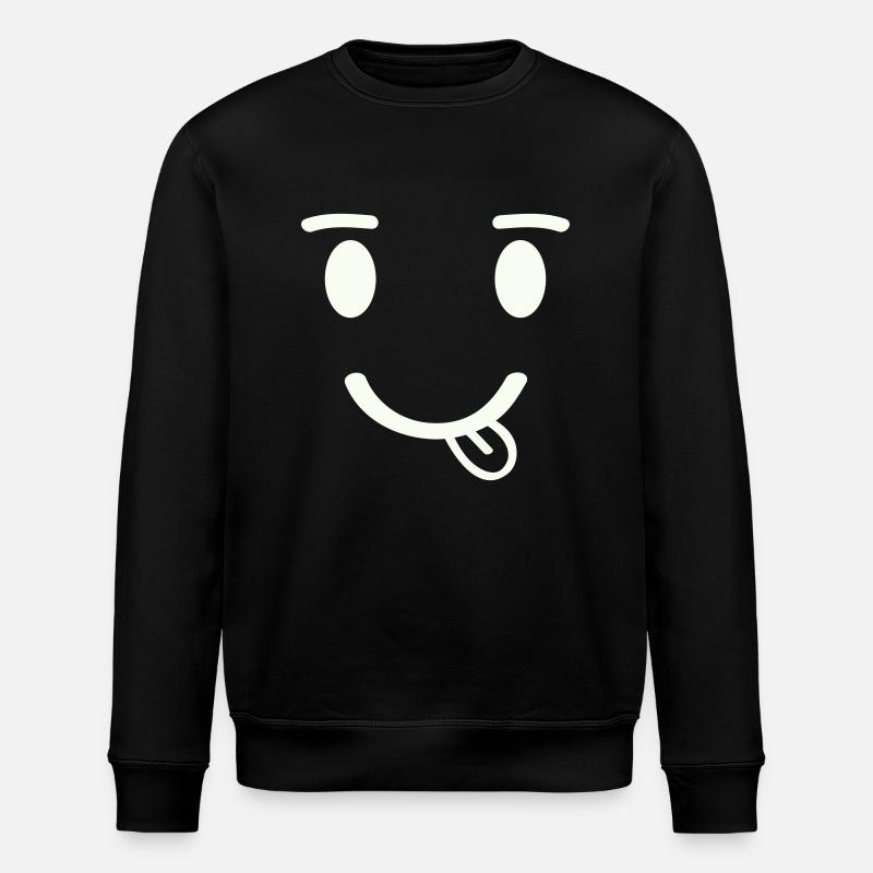 Smileface - Stanley/Stella ROLLER Unisex Organic Sweatshirt - black