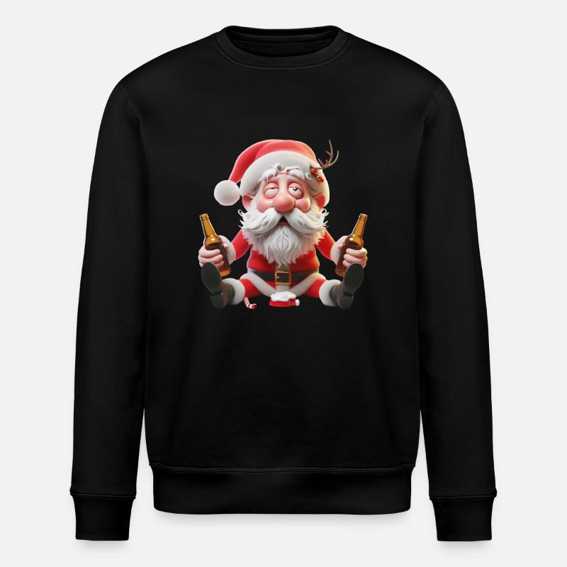 Père Noël ivre 1 - Sweat bio ROLLER Stanley/Stella Unisexe - noir
