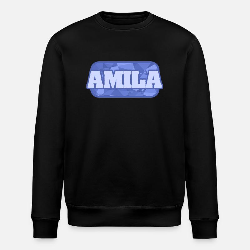 Amila als Name - Stanley/Stella Unisex Bio-Sweatshirt ROLLER - Schwarz