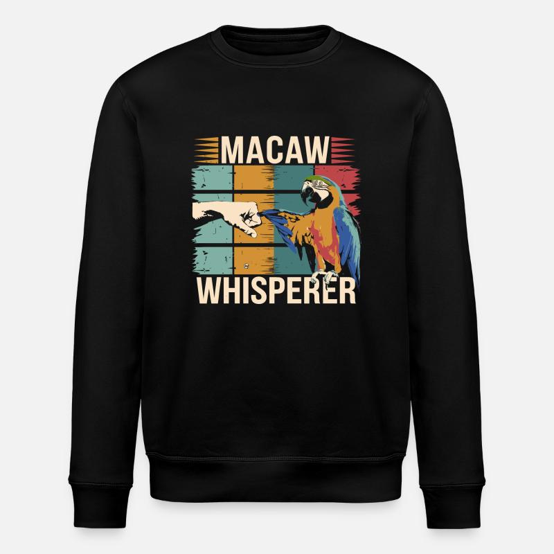 Humor til papegøjefans - Stanley/Stella økologisk unisex-sweatshirt ROLLER - sort