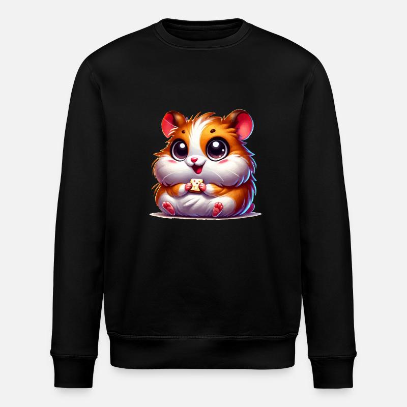 Hamster Comic - Stanley/Stella ROLLER Unisex Organic Sweatshirt - black