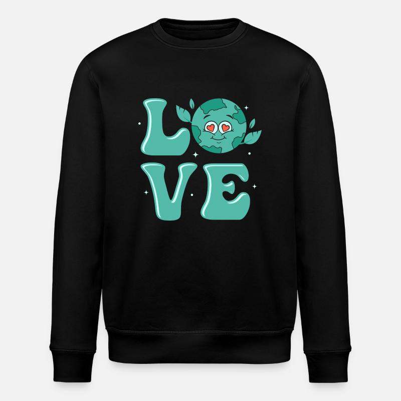 Love Earth Day Environmental Planet - Stanley/Stella Unisex Bio-Sweatshirt ROLLER - Schwarz