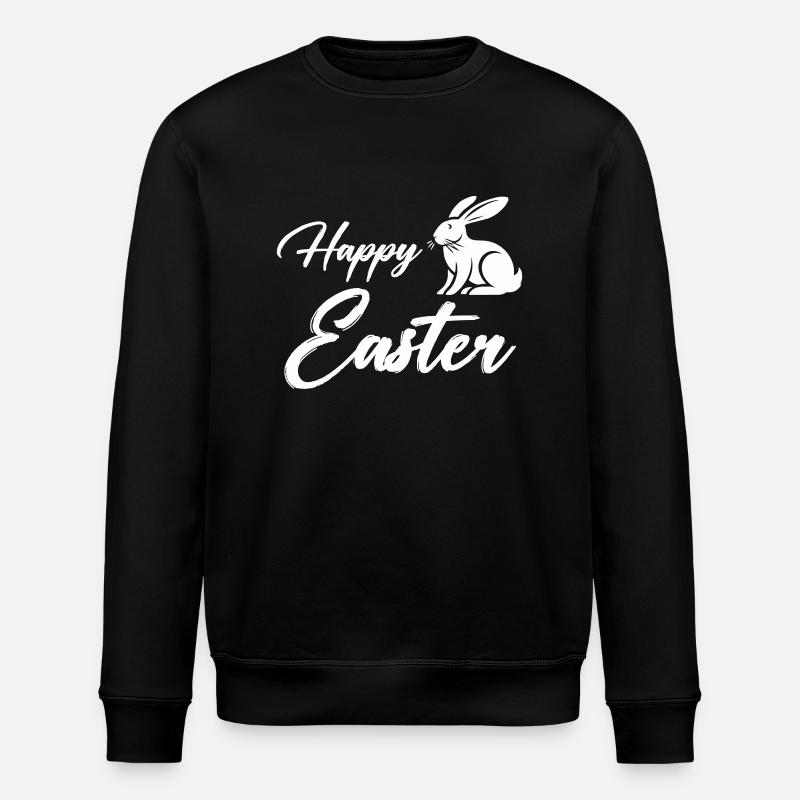 Lapin Joyeuses Pâques - Sweat bio ROLLER Stanley/Stella Unisexe - noir