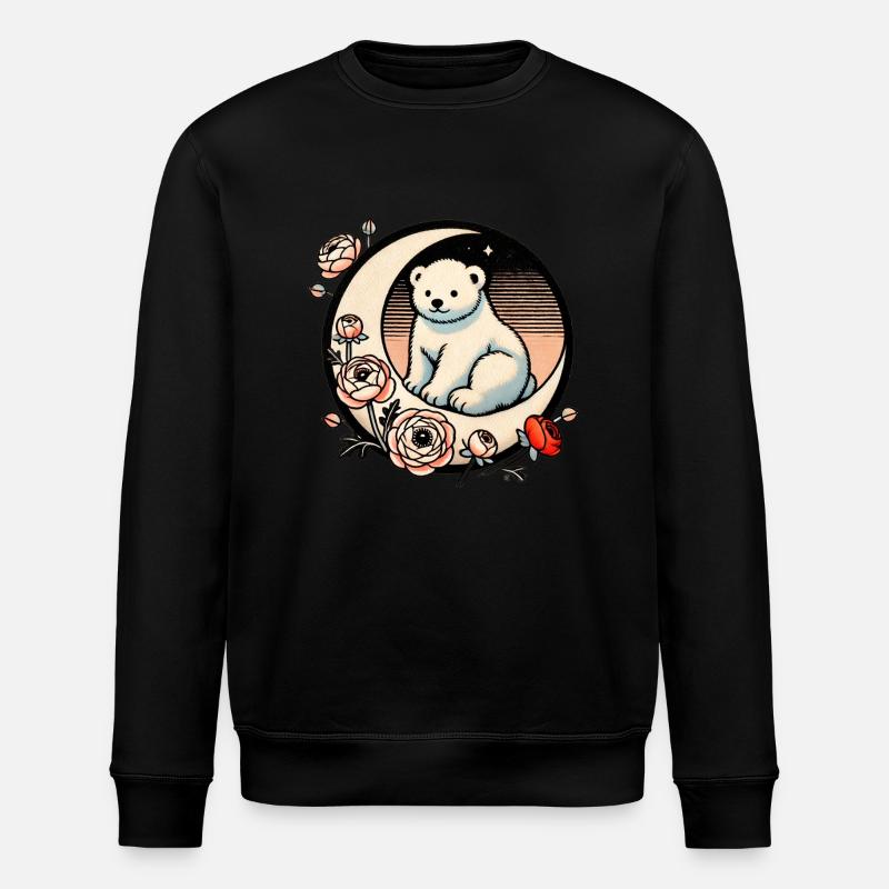 Lune de l’ours polaire - Sweat bio ROLLER Stanley/Stella Unisexe - noir