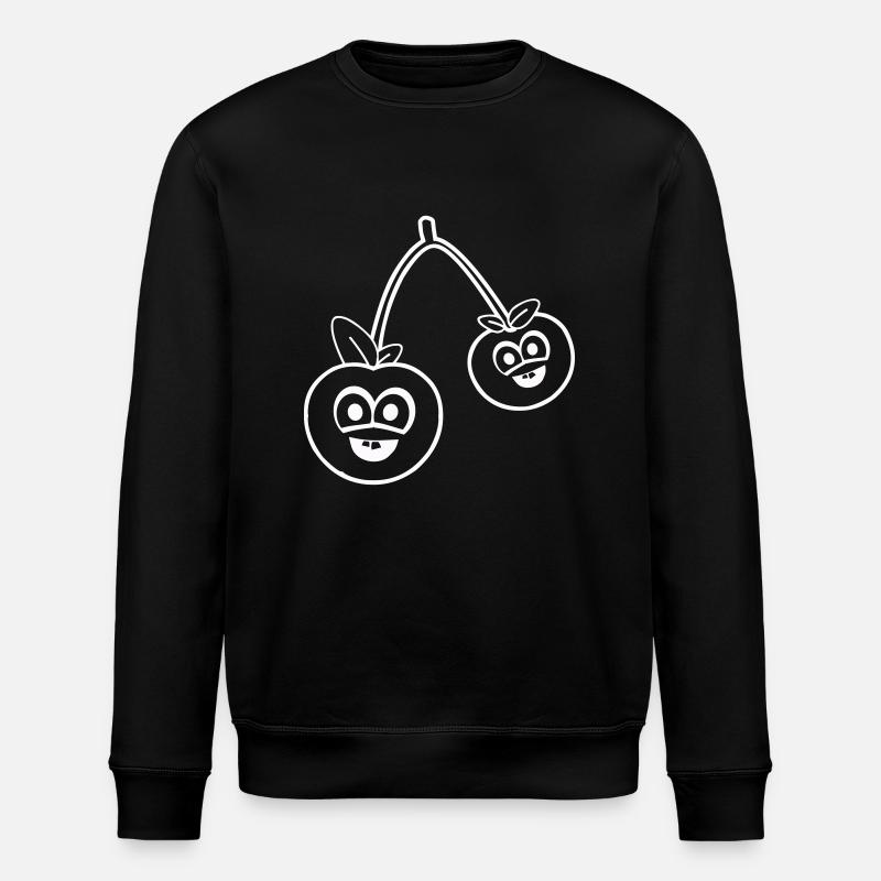 cherries - Stanley/Stella ROLLER Unisex Organic Sweatshirt - black