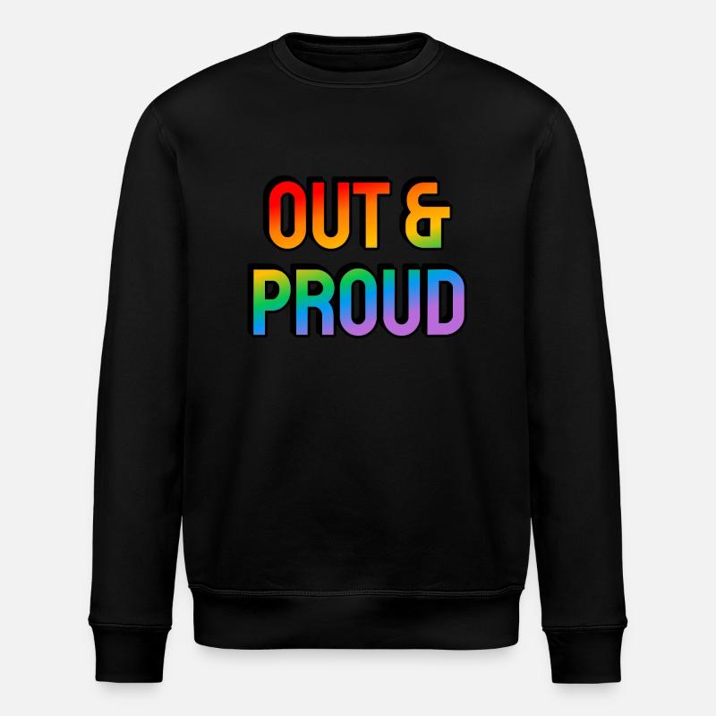 Fierté arc-en-ciel LGBT - Sweat bio ROLLER Stanley/Stella Unisexe - noir