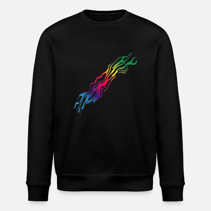 Rainbow / Rainbow - Stanley/Stella ROLLER Unisex Organic Sweatshirt - black