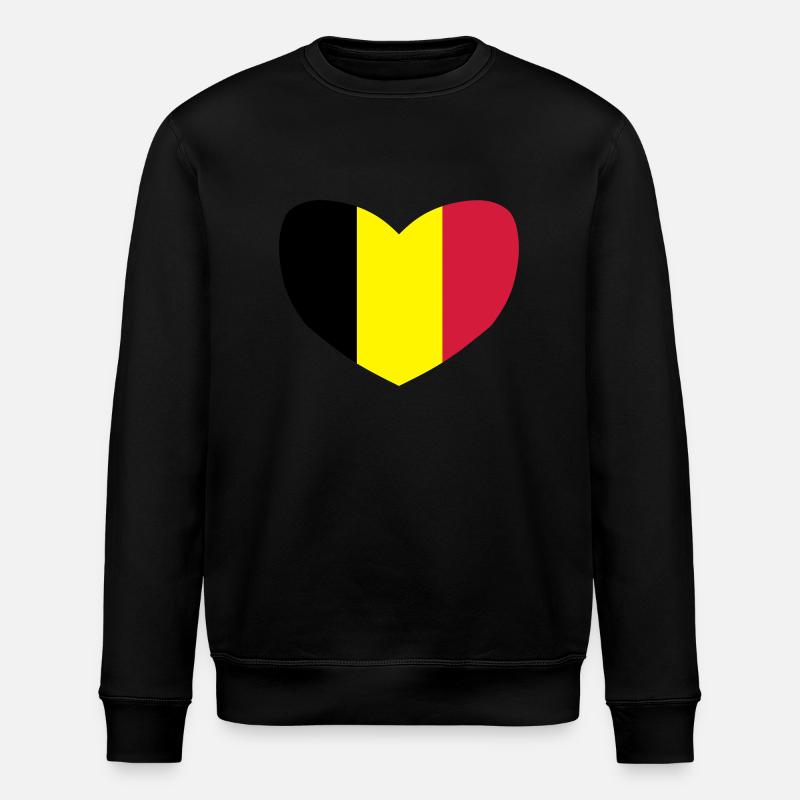 Ich liebe Belgien - Stanley/Stella Unisex Bio-Sweatshirt ROLLER - Schwarz