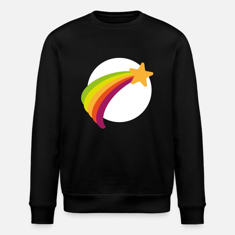 Glücksbärchi Regenbogen - Stanley/Stella Unisex Bio-Sweatshirt ROLLER - Schwarz