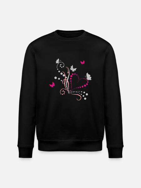 Schmetterlinge - Stanley/Stella Unisex Bio-Sweatshirt ROLLER - Schwarz