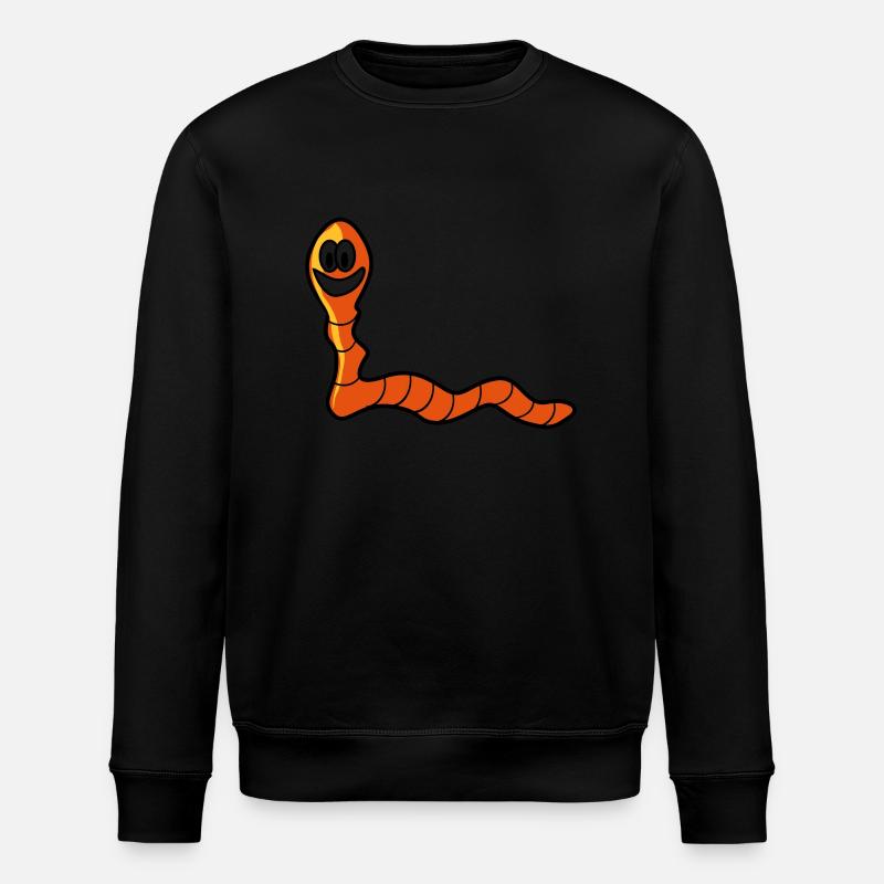 Regenwurm Wurm - Stanley/Stella Unisex Bio-Sweatshirt ROLLER - Schwarz