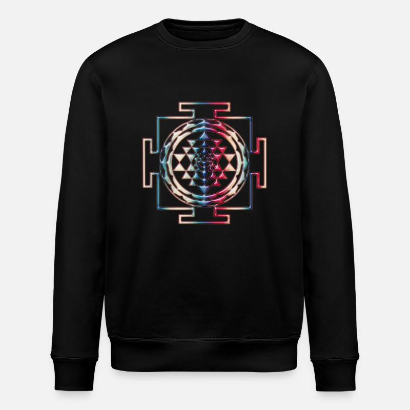Sri Yantra - glass - Stanley/Stella Unisex Bio-Sweatshirt ROLLER - Schwarz