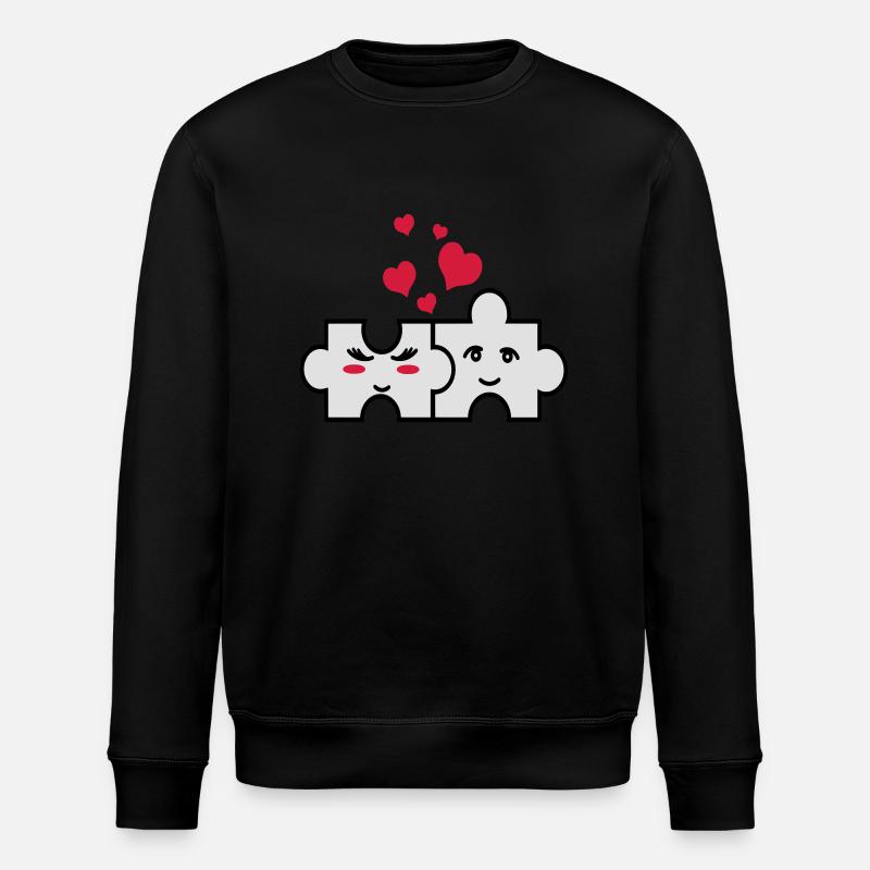 Puzzle-Paar - Stanley/Stella Unisex Bio-Sweatshirt ROLLER - Schwarz