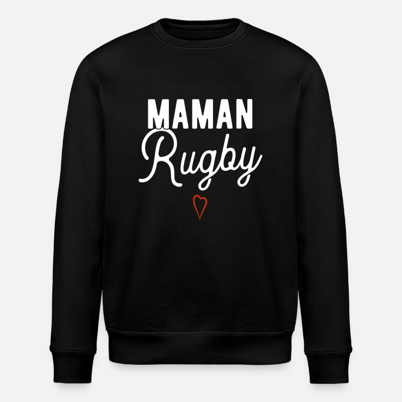 Maman Rugby cadeau humour - Sweat bio ROLLER Stanley/Stella Unisexe - noir