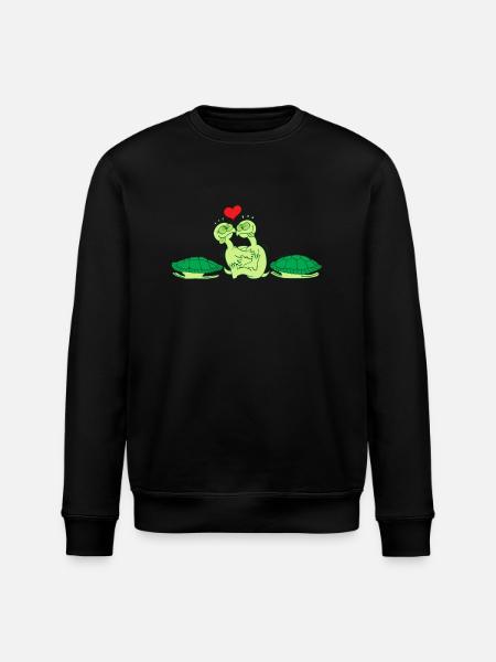 Naked Turtles Making Love - Stanley/Stella ROLLER Unisex Organic Sweatshirt - black