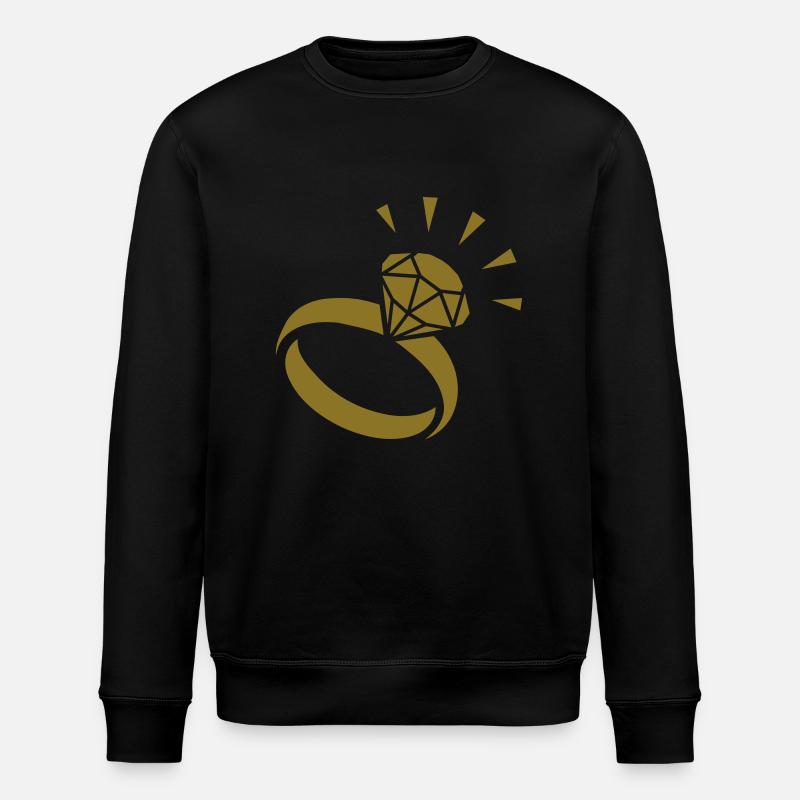 Diamond ring - Stanley/Stella ROLLER Unisex Organic Sweatshirt - black