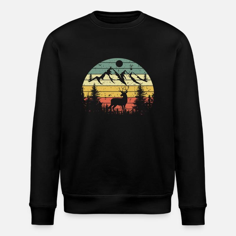 Jäger von Hirschen - Stanley/Stella Unisex Bio-Sweatshirt ROLLER - Schwarz