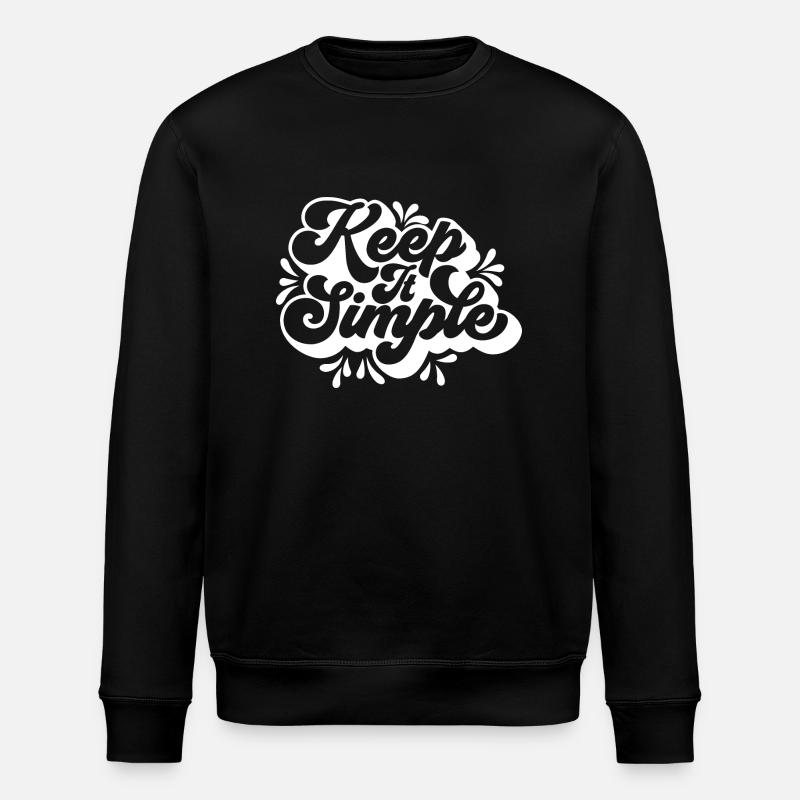 Halte es einfach - Stanley/Stella Unisex Bio-Sweatshirt ROLLER - Schwarz