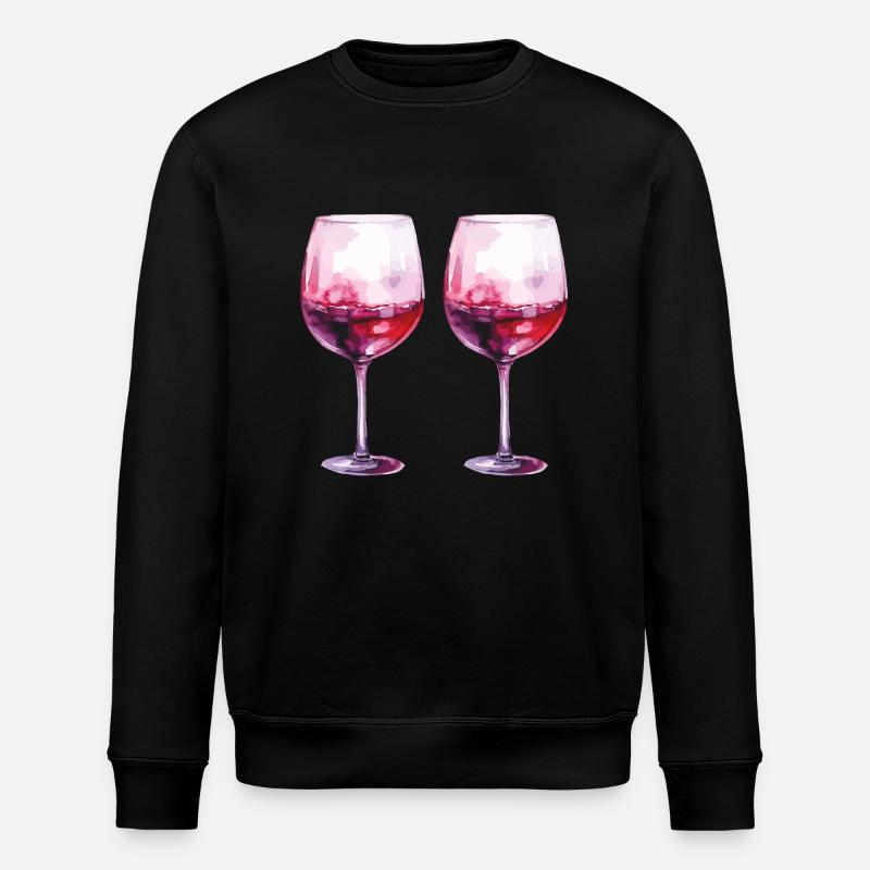 weingläser - Stanley/Stella Unisex Bio-Sweatshirt ROLLER - Schwarz