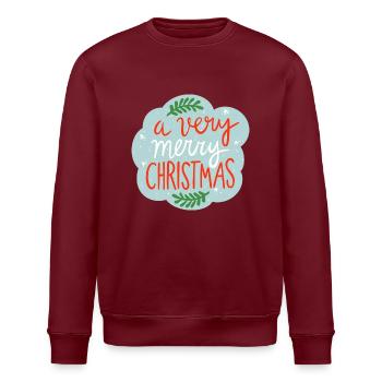 Autocollant de Noël - Sweat bio ROLLER Stanley/Stella Unisexe - bordeaux - Devant - Nik (191cm)