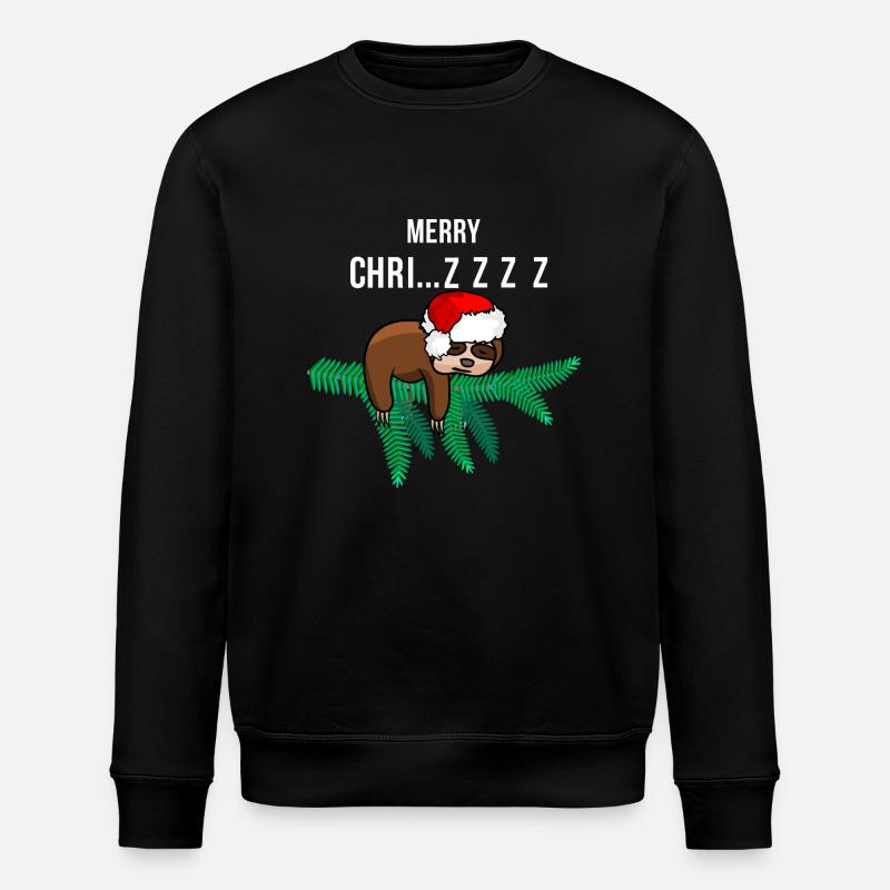Trop fatigué pour Noël - Sweat bio ROLLER Stanley/Stella Unisexe - noir