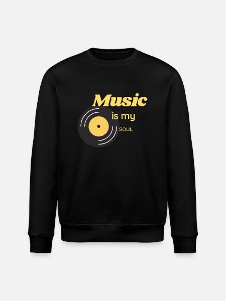 Music is my soul - Stanley/Stella ROLLER Unisex Organic Sweatshirt - black
