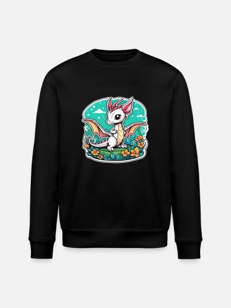 Asian Baby Dragon - Japan - Chinese - Stanley/Stella ROLLER Unisex Organic Sweatshirt - black