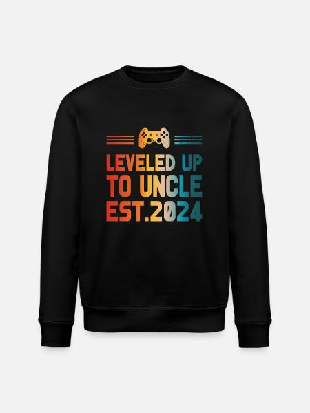 Level Unlocked First Time Uncle steg i niveau 2024 - Stanley/Stella økologisk unisex-sweatshirt ROLLER - sort