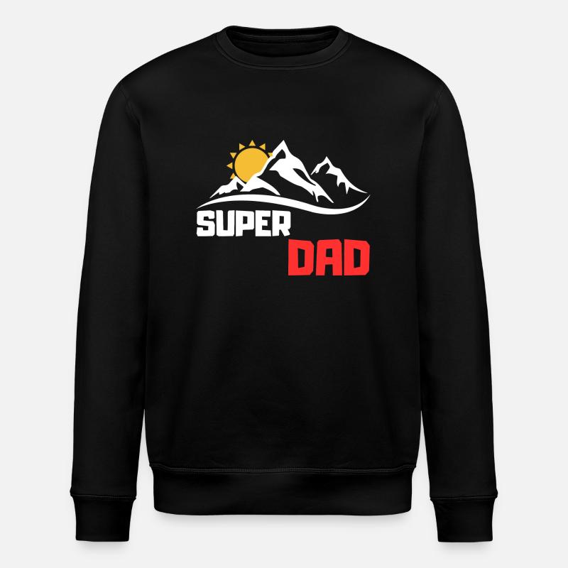 Super Papa - Stanley/Stella Unisex Bio-Sweatshirt ROLLER - Schwarz