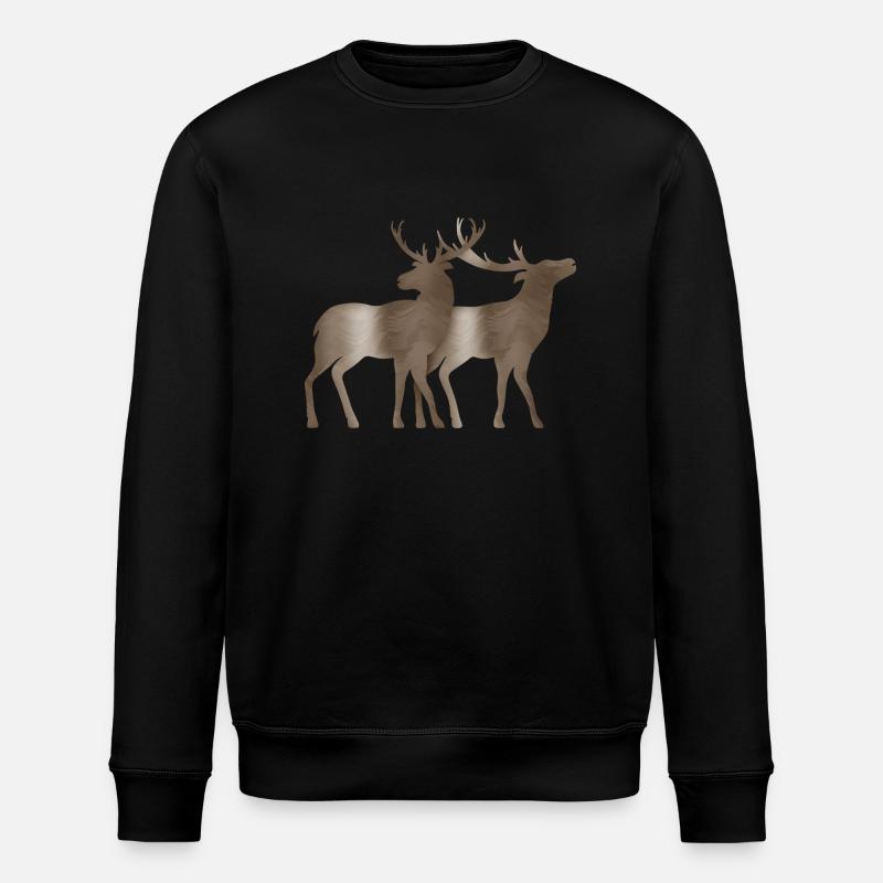 Deer - Stanley/Stella ROLLER Unisex Organic Sweatshirt - black
