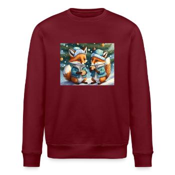 Mignon petit renard démon vie quotidienne - biscuits - Sweat bio ROLLER Stanley/Stella Unisexe - bordeaux - Devant - Nik (191cm)