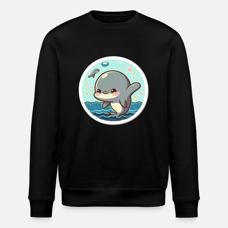 Whale Lover - Stanley/Stella ROLLER Unisex Organic Sweatshirt - black