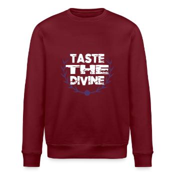 Culinary Experiences Jokes Quote - Stanley/Stella ROLLER Unisex Organic Sweatshirt - burgundy - Front - Nik (191cm)