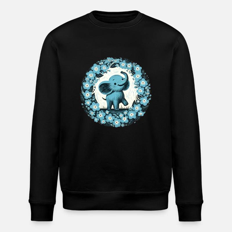 Elefant - Stanley/Stella Unisex Bio-Sweatshirt ROLLER - Schwarz