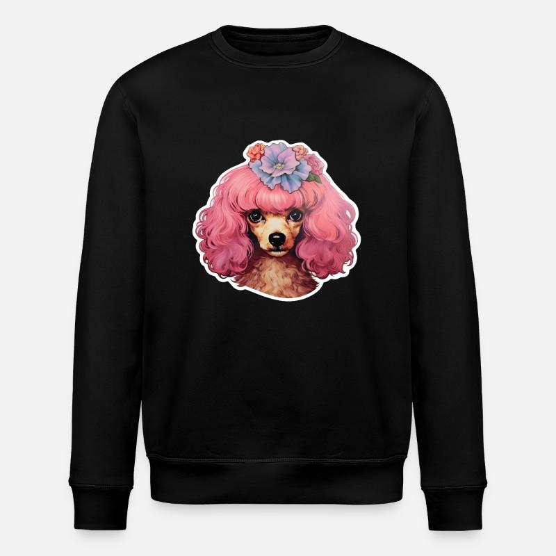 Poodle decorated - Stanley/Stella ROLLER Unisex Organic Sweatshirt - black