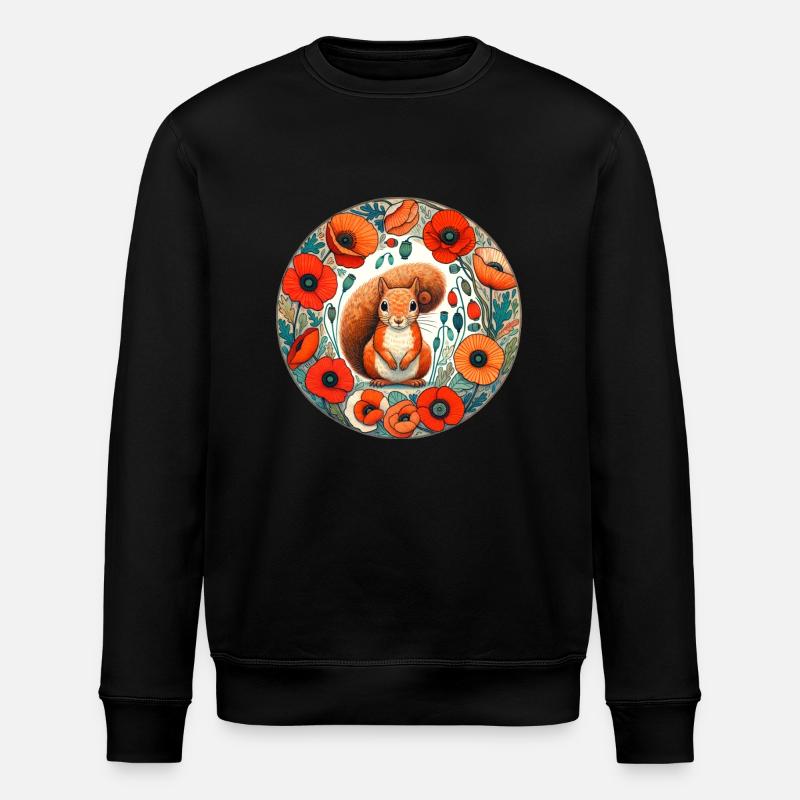 Eichhörnchen - Stanley/Stella Unisex Bio-Sweatshirt ROLLER - Schwarz