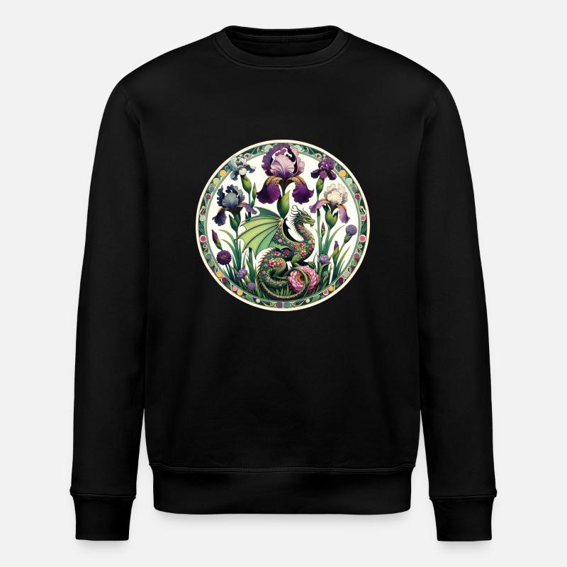 Iris-Drache - Stanley/Stella Unisex Bio-Sweatshirt ROLLER - Schwarz