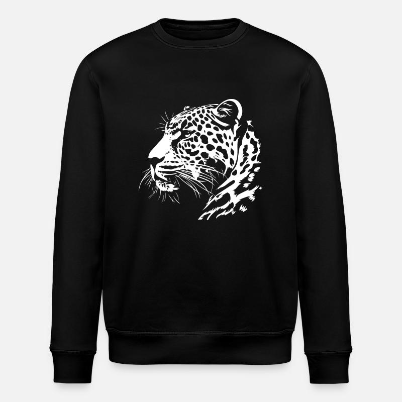 Leopard - Stanley/Stella ROLLER Unisex Organic Sweatshirt - black