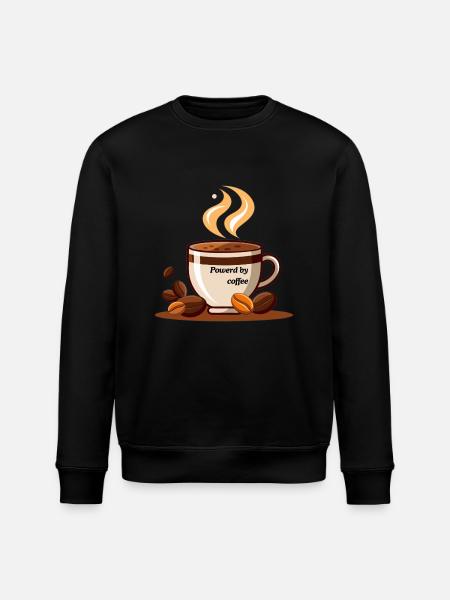 Powerd by coffee - Stanley/Stella Unisex Bio-Sweatshirt ROLLER - Schwarz