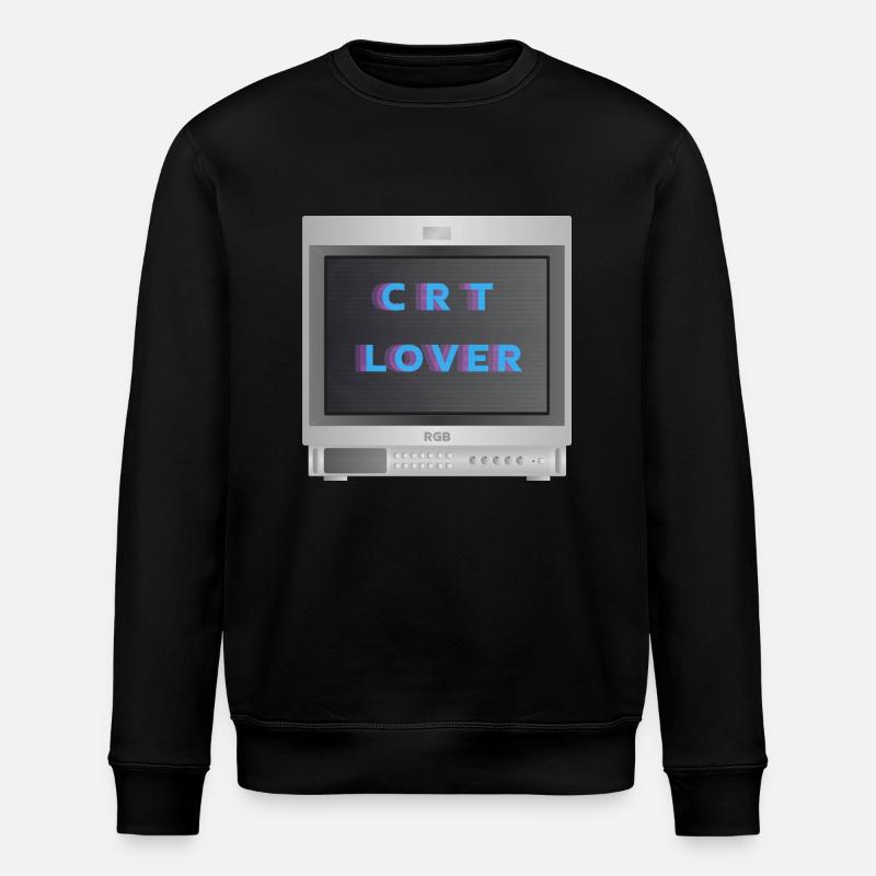PVM Design - CRT Lover - Stanley/Stella ROLLER Unisex Organic Sweatshirt - black
