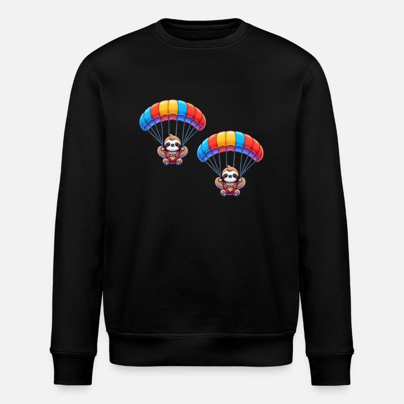 faultier fallschirm 2 - Stanley/Stella Unisex Bio-Sweatshirt ROLLER - Schwarz