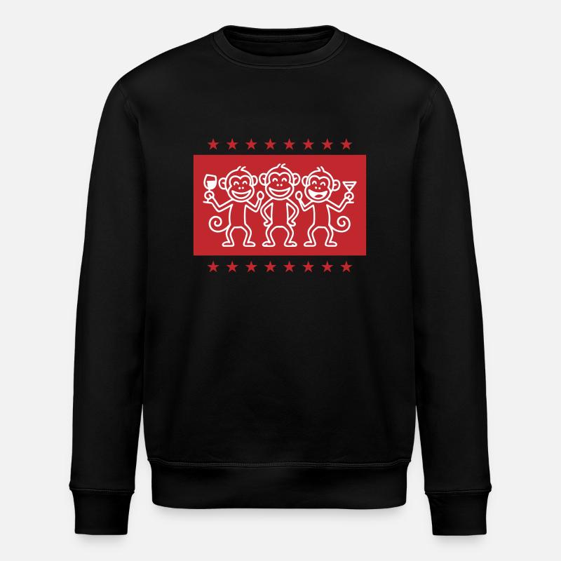 Monkey Party Team Drôle - Sweat bio ROLLER Stanley/Stella Unisexe - noir