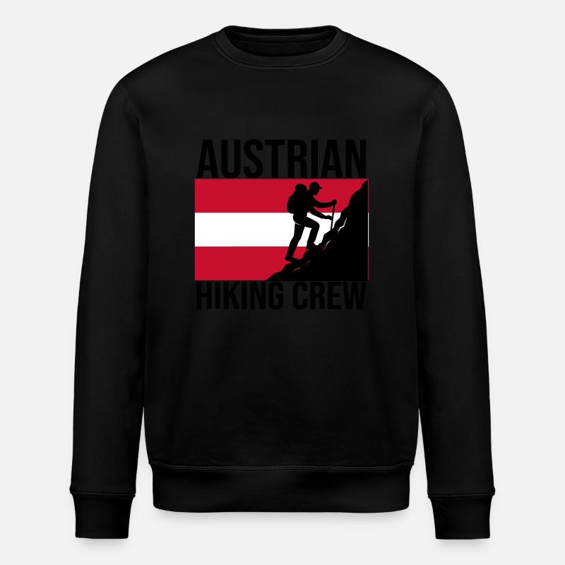 Austrian Hiking Crew Hiking Shirt - Stanley/Stella ROLLER Unisex Organic Sweatshirt - black
